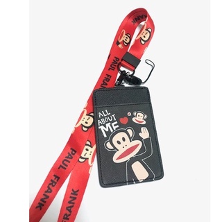 PAUL FRANK RB  สายคล้องคอ สายคล้องบัตร ที่ใส่บัตร ซองใส่บัตร ที่ใส่บัตร พร้อมสายคล้องคอ ลาย PAUL FRANK  งานดี   BY 8118