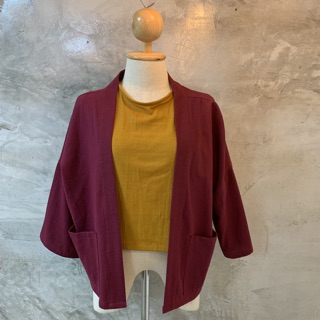เสื้อคลุมกิโมโน เสื้อคลุม​ ผ้าคอตตอน 100% เที่ยว​ เที่ยวคาเฟ่​ เกาหลี​ ญี่ปุ่น​ เนื้ออย่างดี สีไม่ตก สไตล์ญี่ปุ่น