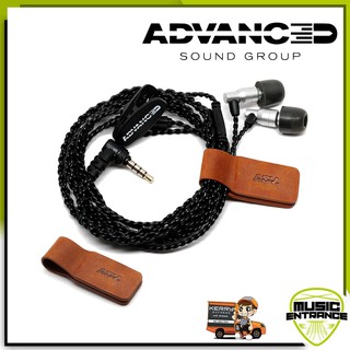 Advance Sound สายหนังรัดหูฟัง Magnetic Leather Cable Tie สีน้ำตาล