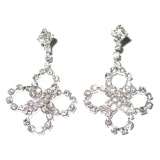 TANITTgems ต่างหูเพชรคริสตัลทรงดอกไม้ - TNER011