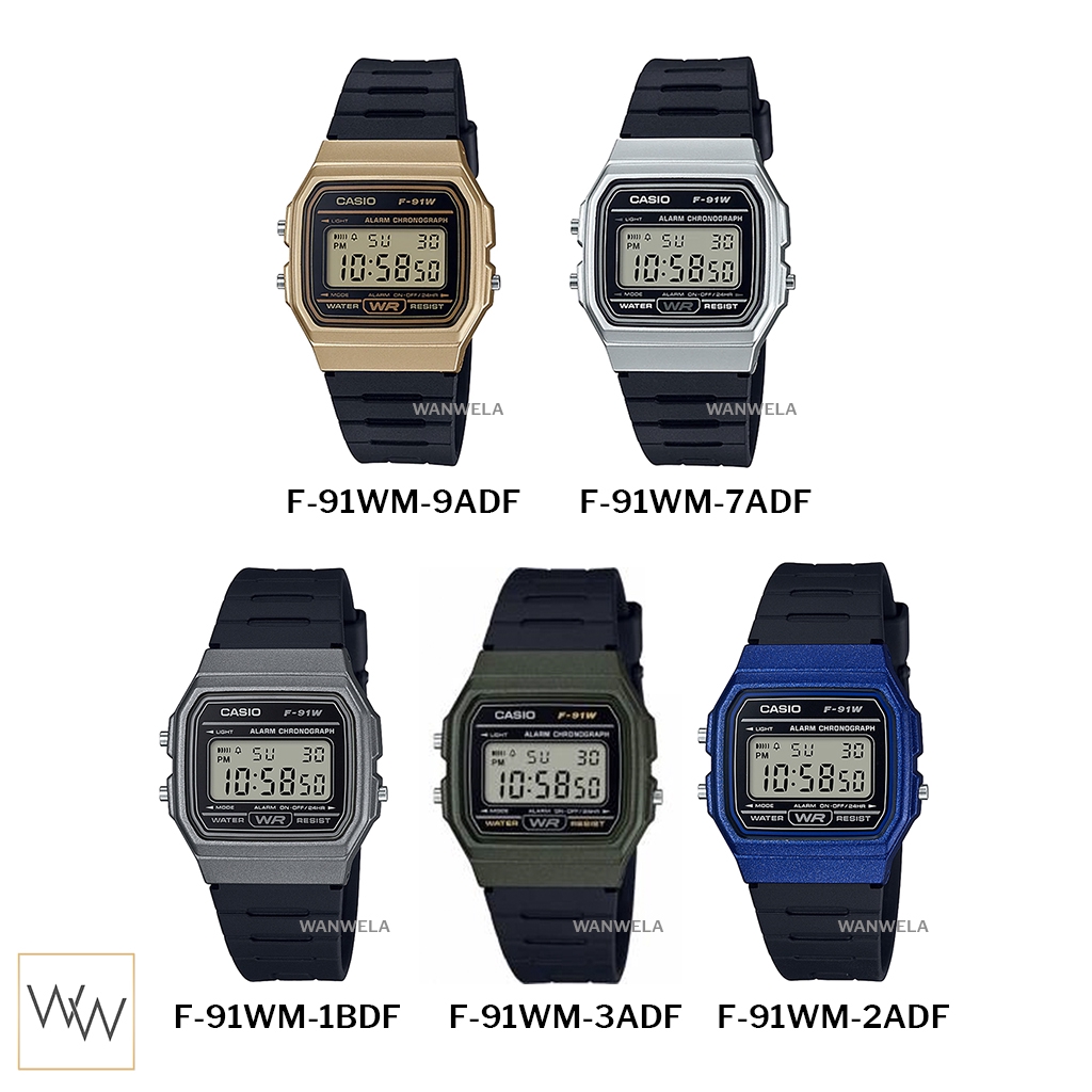 ของแท้ นาฬิกาข้อมือ Casio รุ่น F-91 (F-91WM) พร้อมกล่อง