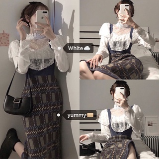 ✨เสื้อ +เดรสสายเดี่ยว （ตัวเลือกแยกต่างหาก）ไตล์ใหม่เกาหลีแฟชั่น เสื้อแขนยาว