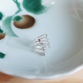 Minimalist925 Ear cuff พลอยคริสตัลเงินแท้