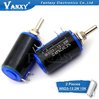 2PCS WXD3-13-2W 10K ohm WXD3-13 2W Rotary side Rotary Multiturn Wirewound Potentiometer