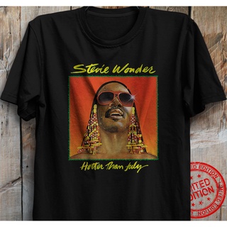 เสื้อยืดวงดนตรีผ้าฝ้ายแท้ คอลูกเรือ80ster Than July Stevie Wonder Pop R&amp;B แจ๊ส เพลงพังก์S-5XL&lt;2022&gt;