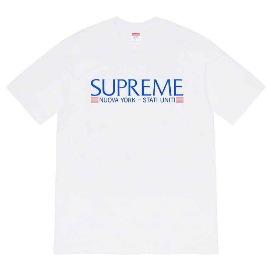 [ของแท้ 💯%] เสื้อยืด Supreme FW 2020 White Nuova York T-Shirt