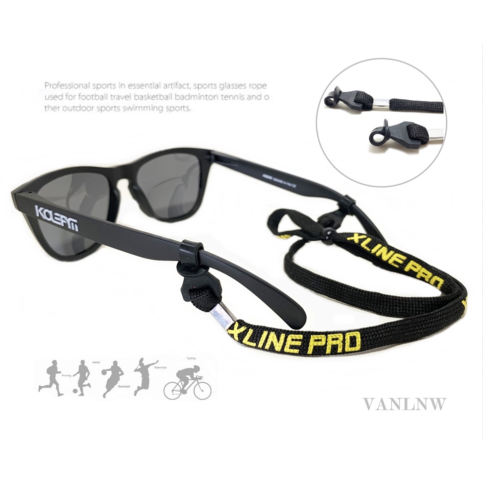 สายคล้องแว่นตา XLINE PRO Sport Glasses Rope สายคล้องแว่น สำหรับเล่นกีฬา น้ำหนักเบาใส่กับแว่นตาได้ทุกรุ่น สายปรับระดับได้