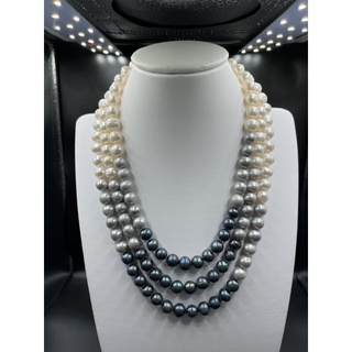 Freshwater pearl ready made necklace. natural pearl necklace for women.