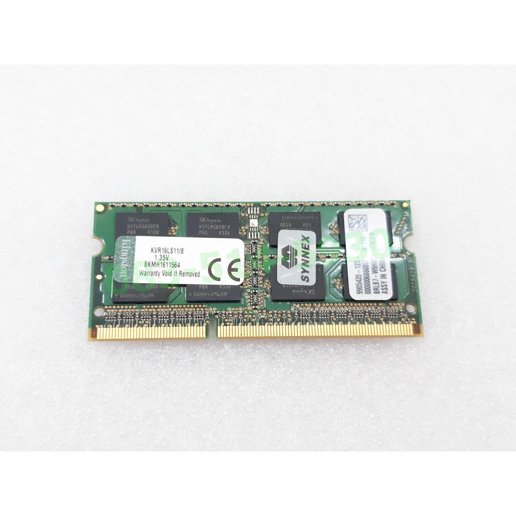 Kingston DDR3L 8 GB  RAM for Notebook Bus 1600   **มือสอง** สภาพใหม่ ใช้งานได้ปกติ