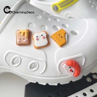 จี้กระดุม รูปรองเท้า Crocs Jibbitz น่ารัก สําหรับตกแต่งรองเท้าผ้าใบ