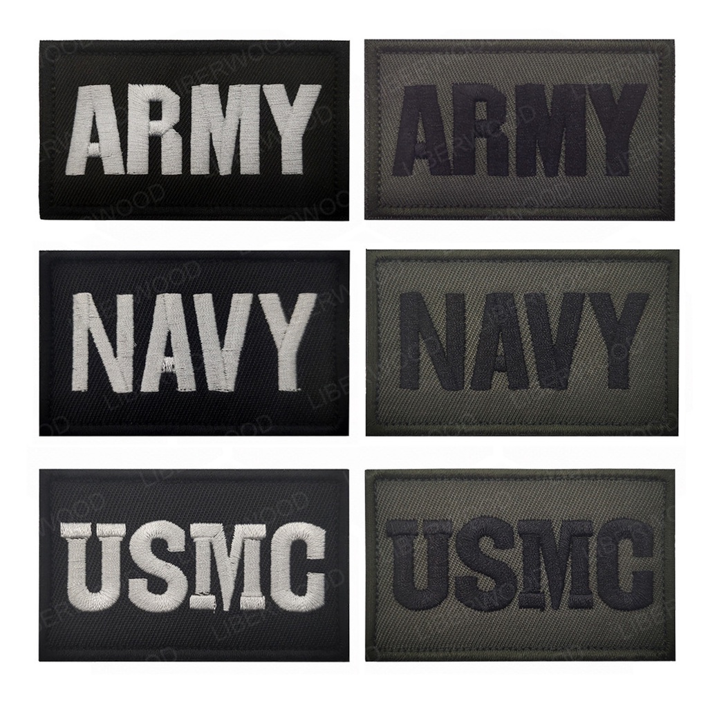ARMY NAVY USMC ปักยุทธวิธี US Marine Patch เสื้อผ้ากระเป๋าเป้สะพายหลังหมวกกันน็อคตกแต่งสัญลักษณ์ App