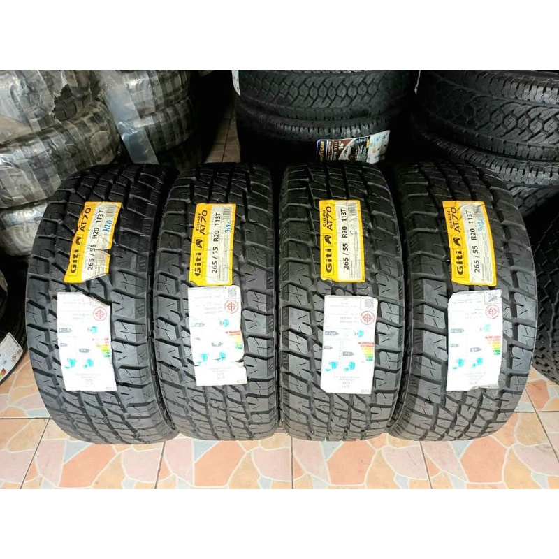 ยางใหม่ค้างปี Giti AT70  265/55R20 ผลิตปี 2020 พร้อมจุ๊บลมแปซิฟิก 4 ตัวจัดส่งฟรีมีเก็บปลายทาง