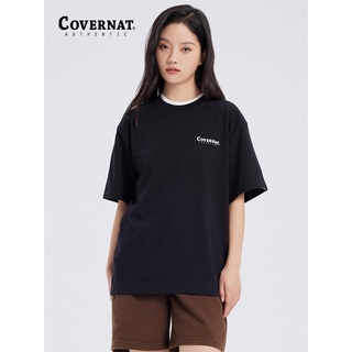 Covernat เสื้อยืดแขนสั้น พิมพ์ลายตัวอักษร เหมาะกับฤดูร้อน สําหรับผู้ชาย และผู้หญิงยืด.สบาย.รัก