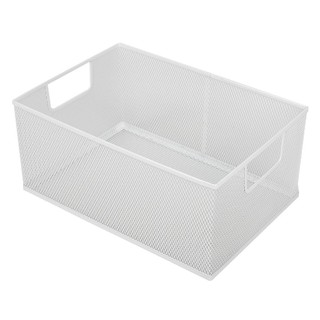 ตะกร้าใส่ของ KECH Mesh 23x33x15.5ซม. สีขาว ตะกร้าใส่ของในครัว MESH BASKET KECH 23X33X15.5CM WHITE