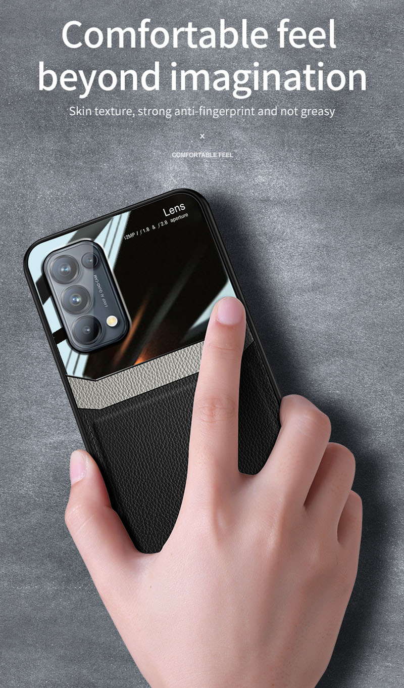 Oppo Reno 5 / Reno 5 Pro 5G Fashion Shockproof Case Leather Mirror ...