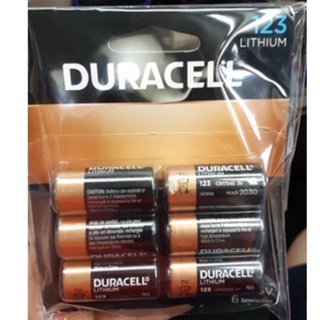 Duracell CR123A แพคนำเข้าจากต่างประเทศ 1 แพคบรรจุ 6ก้อน