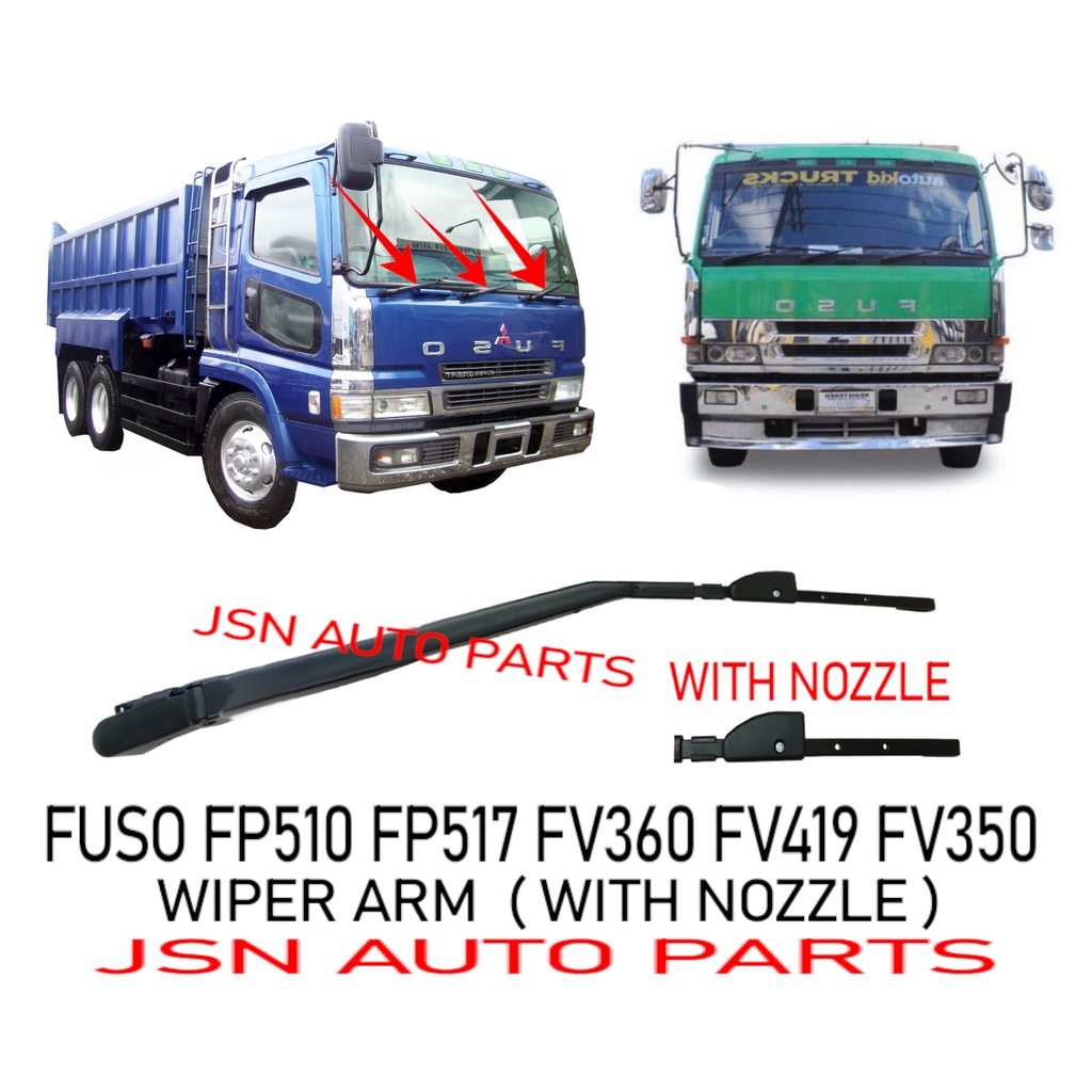 แขน WIPER พร้อม NOZZLE MITSUBISHI FUSO FV419 DV350 DV350 FP510 FP517 FV360 SUPER GREAT