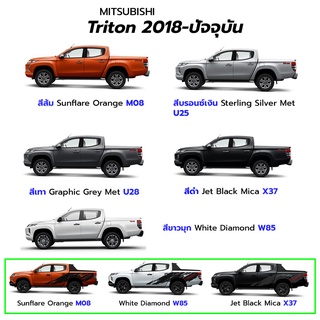 สีแต้มรถยนต์ตรงรุ่น MITSUBISHI เนื้อสี 2k มาตรฐานอู่พ่นสีชั้นนำ ใช้ง่าย สีตรง ติดทน