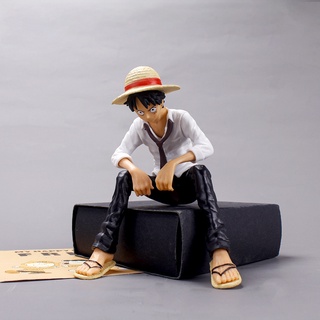 โมเดลฟิกเกอร์ Pvc รูปการ์ตูนอนิเมะ One Piece Luffy Monkey D Luffy Sabo Ace สําหรับตกแต่งรถยนต์ เก็บสะสม