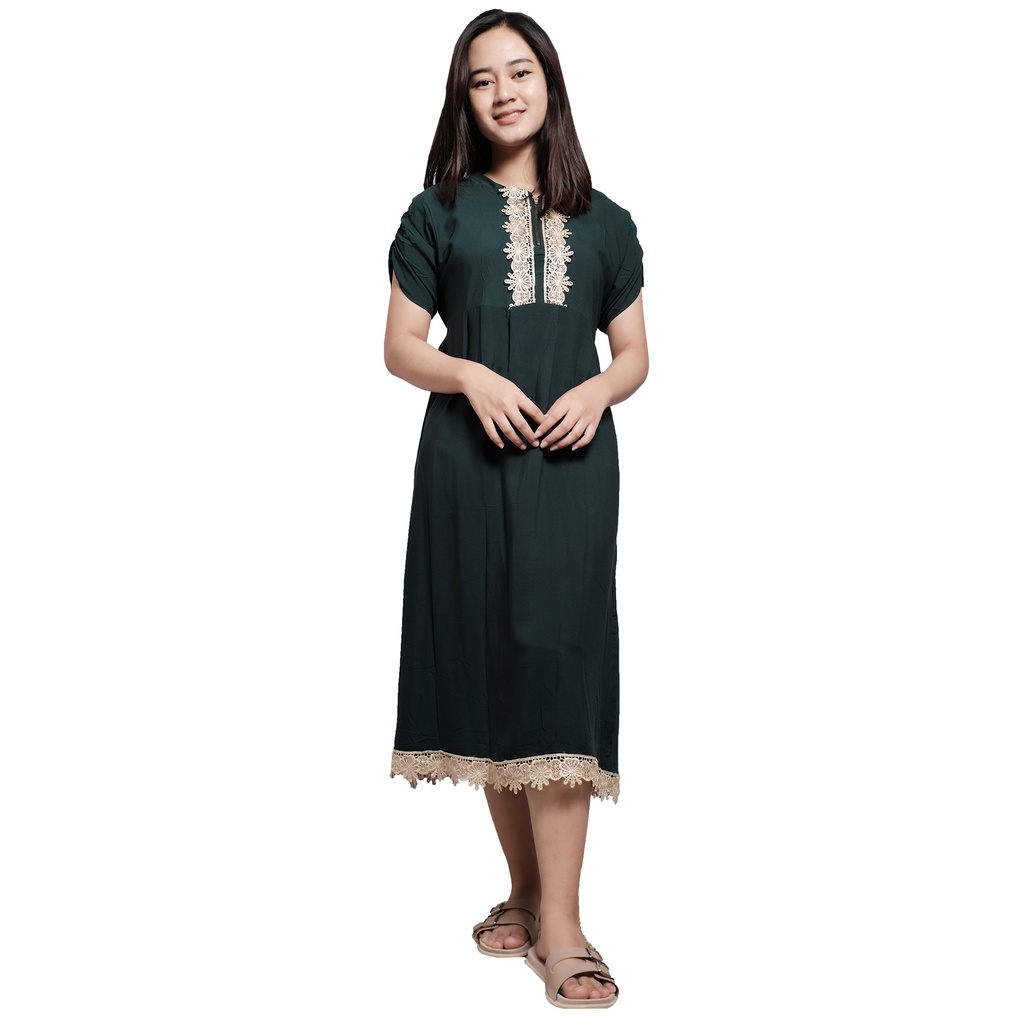 ANANDIYA PLAIN ARABIC DRESS WITH SARINA LACE AY-DA5 ทุกขนาด