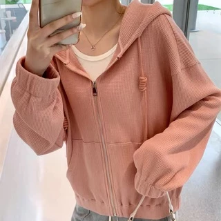 125แจ็คเก็ตผู้หญิงใหม่ฤดูใบไม้ผลิและฤดูใบไม้ร่วง เสื้อกันหนาวบางหลวมเกาหลีเสื้อสเวตเตอร์ถักแบบสบายๆ
