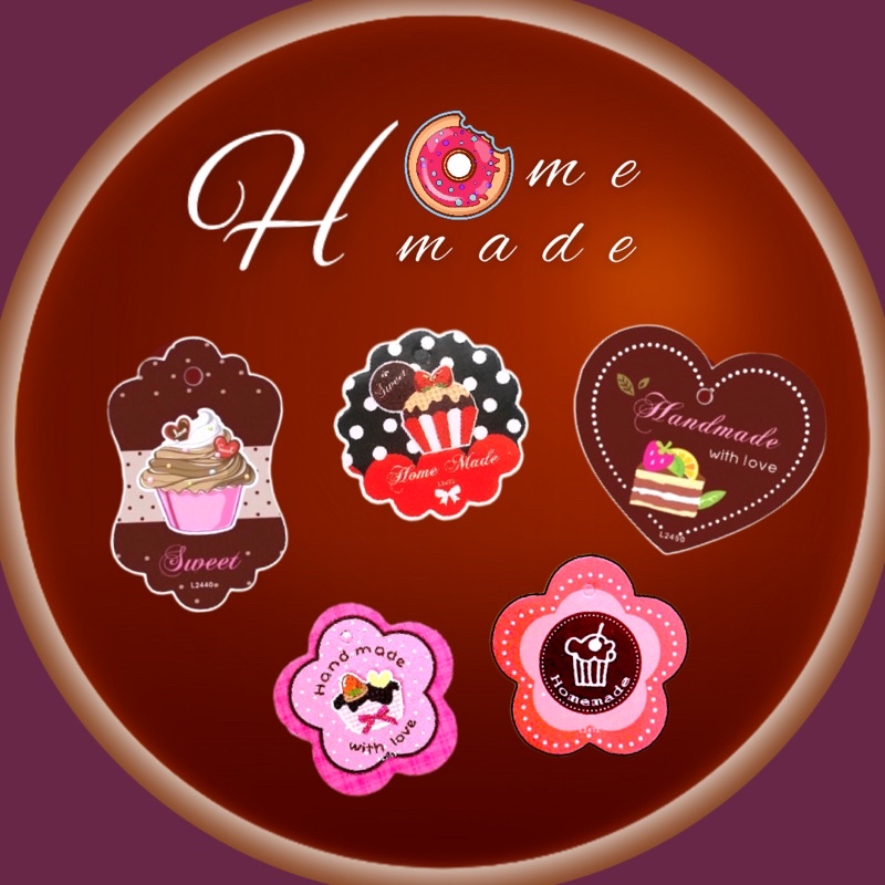 (1 ชิ้น) ป้ายสินค้า home made | sweet | ป้ายสินค้า 555 paper plus