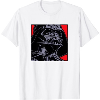 เสื้อยืดโอเวอร์ไซส์เสื้อยืด พิมพ์ลายการ์ตูน Star Wars Vader สีขาว สําหรับผู้ชายS-3XL