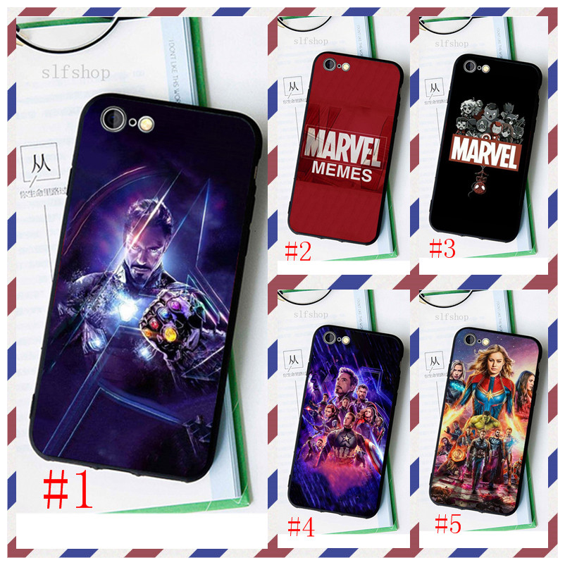 Iphone 4 4S 5 5S 5C 6 6S 7 8 Plus SE SE1 SE2 XS Max 230411 เคสโทรศัพท์มือถือ แบบนิ่ม พิมพ์ลายโลโก้ Avengers Endgame Marvel สีดํา สําหรับ Iphone