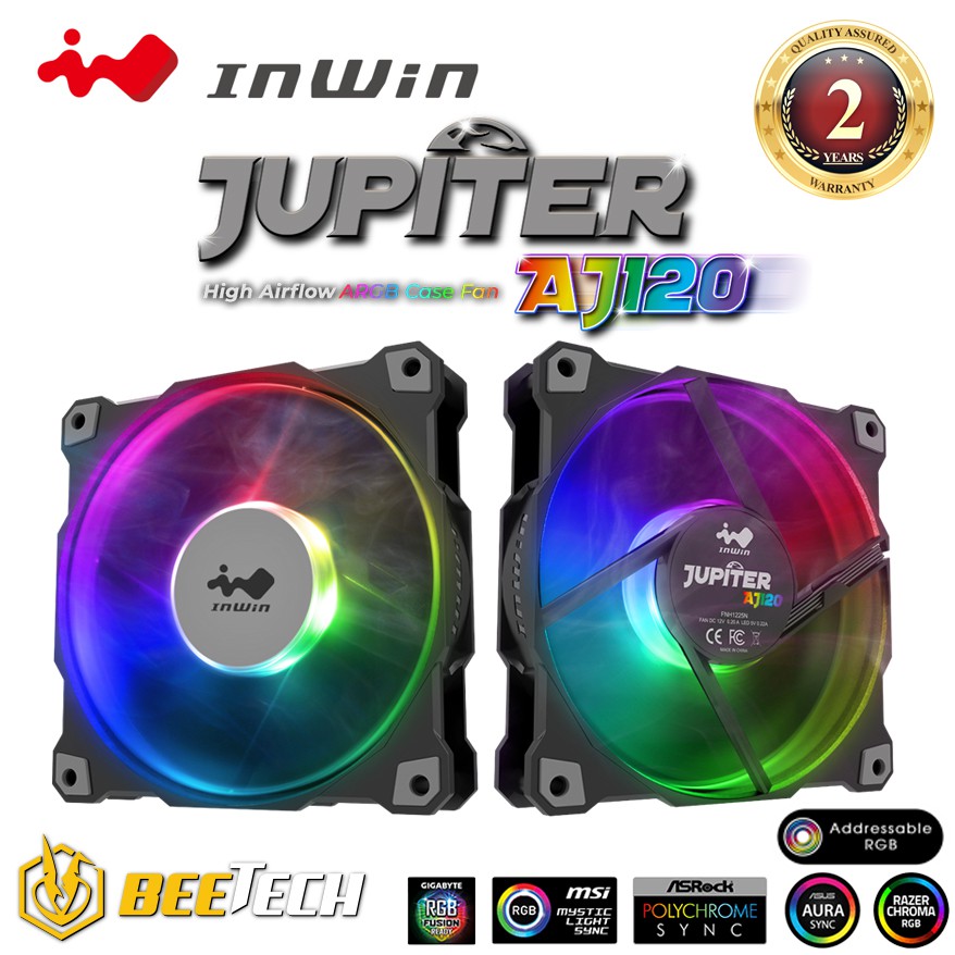 Inwin Jupiter AJ120 Triple Pack ARGB Chassis Fan - พัดลม ARGB InWin