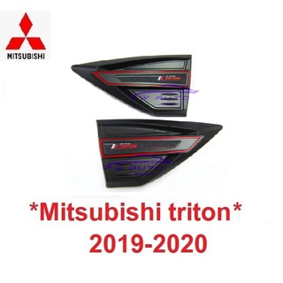 1คู่ ครอบแก้มข้าง ดำด้าน Mitsubishi Triton 2019 - 2020 ครอบแก้ม มิตซูบิชิ ไทรทัน ไตรตั้น ไซด์เว้นท์ ช่องลม ครอบไฟแก้ม 21