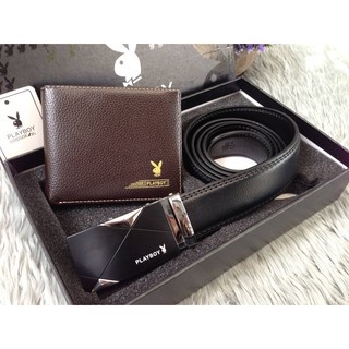 PLAYBOY LEATHER BELT &amp; WALLET VALUE PACK OEM FACTORY