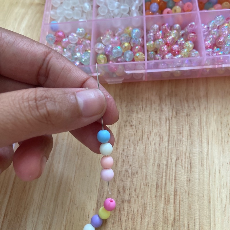 Y111 เข็มร้อยลูกปัด ขนาด 6,7.6 cm