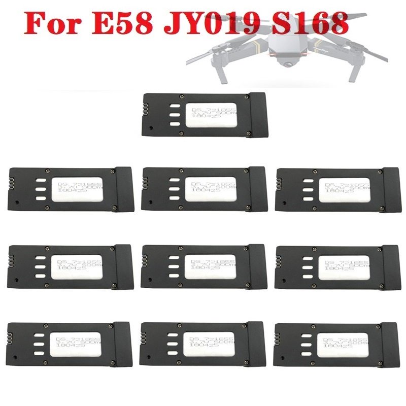 Original for E58 JY019 S168 RC Quadcopter Spare Parts 3.7V 500mAH Lipo Battery For RC Drone Recharge