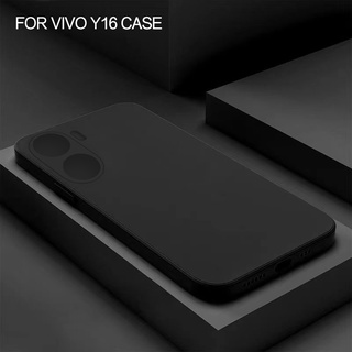 เคสซิลิโคน TPU นิ่ม กันกระแทก สีดํา สําหรับ Vivo Y16 2022