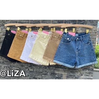 กางเกงขาสั้นเอวสูง 6602-1# LIZA Jeans👑👑👑🍭🍭🌈🌈