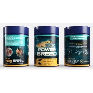 Power Breed / Aqua Plus 100 g. (วิตามินสำหรับปลามังกร เสือตอ และ กระเบน)