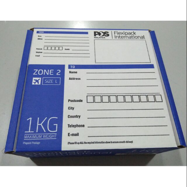 Flexipack international Zone 2 1kg include tracking number