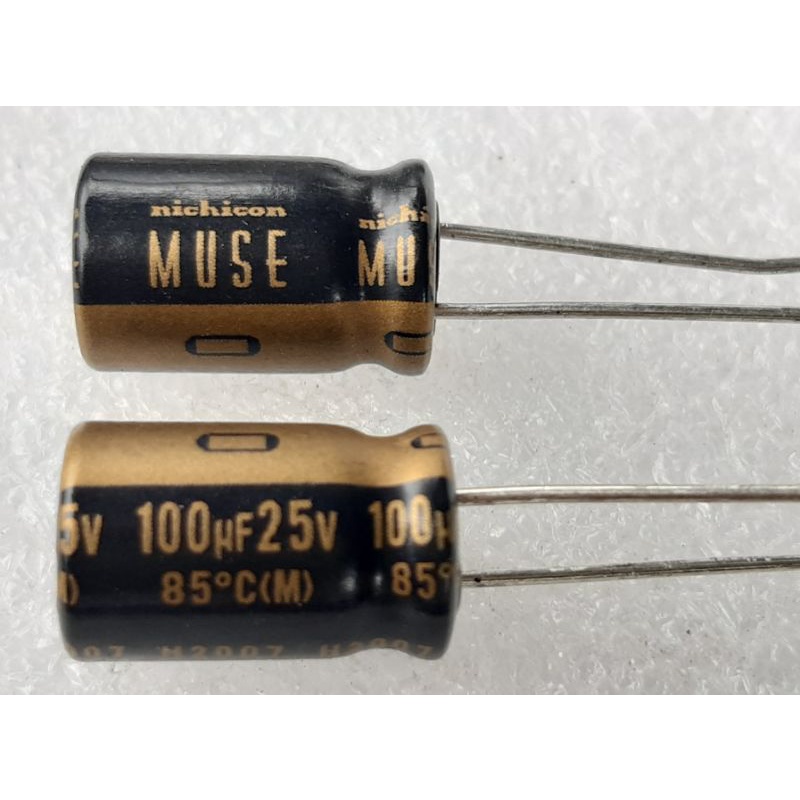 Nichicon MUSE KZ 100uf 25v For Audio Equipment capacitor ตัวเก็บประจุ คาปาซิเตอร์