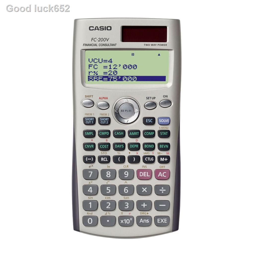 ▲Casio Calculator เครื่องคิดเลข รุ่น FC-200V-W-DH สีเมทัลลิค2021 ทันสมัยที่สุด