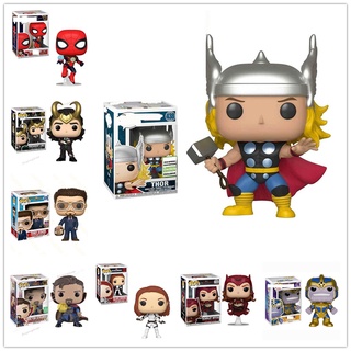 Funko Pop Avengers Iron Ma Tony Stark 225 โมเดลตุ๊กตาไวนิล spiderman Doctor Strange Thor Loki สีดํา