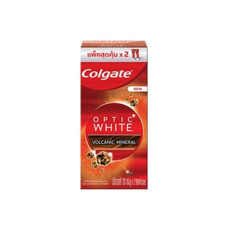 COLGATE คอลเกต ยาสีฟัน อ๊อฟติค ไวท์ โวลคานิค มิเนอรัล 100 กรัม แพคคู่