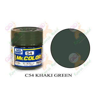 สีสูตรทินเนอร์ Mr.hobby Mr.color C54 Khaki Green Flat 10ml