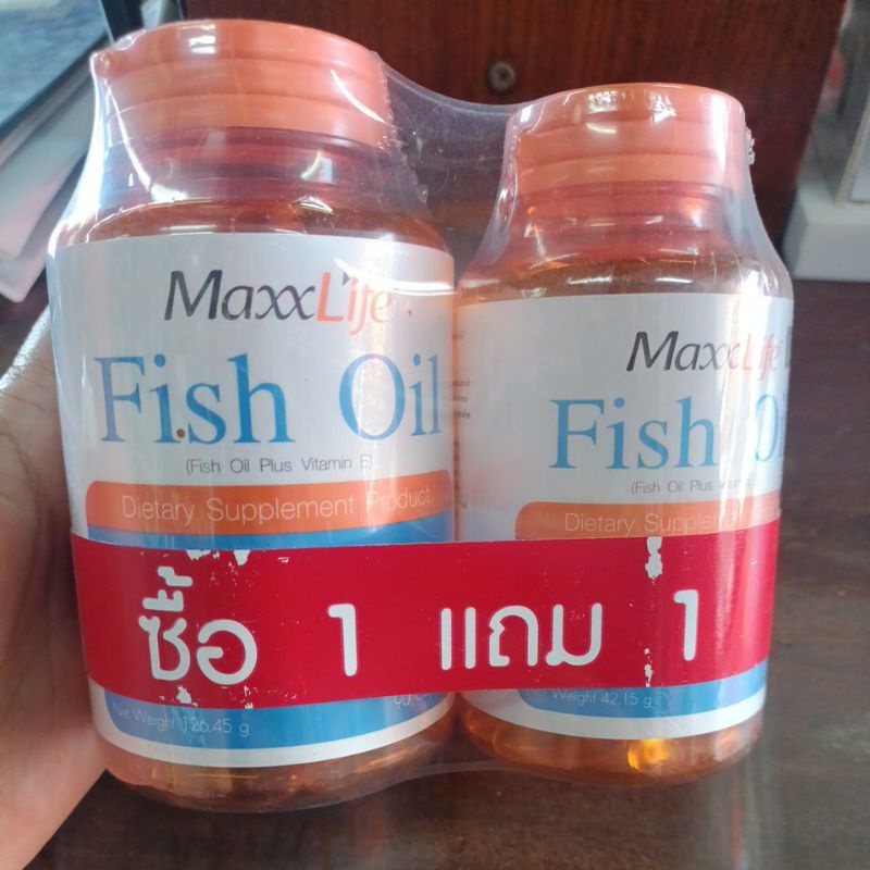 🪴Fish oil fish oil plus vitamin e 90 เม็ด แถม 30 เม็ด🪴