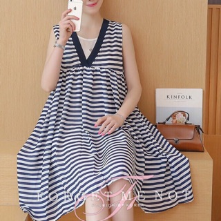 Dress แขนกุดคอกลม korea style