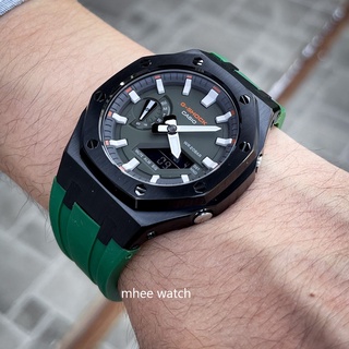 G-Shock Casioak Dark Green Rubber Gen3 GA-2100HC-4A แต่งจากตัวเรือนแท้ ประกันศูนย์ 1 ปี