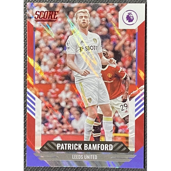 Panini Soccer Card Score Premier League Patrick Bamford Leeds United 168 Red Lava