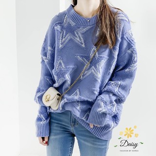 Daisy เสื้อไหมพรมแขนยาวทรงโอเวอร์ไซส์ คอกลม ผ้าไหมพรมหนานุ่ม