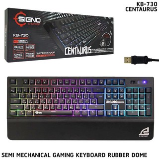 KEYBOARD (คีย์บอร์ด) SIGNO KB-730 CENTAURUS (SEMI MECHANICAL) (RGB LED) (EN/TH)