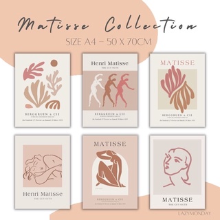 พร้อมส่ง 🏳️‍⚧️poster Matisse collection ภาพวาดศิลปิน ขนาด A4-50x70cm (ไม่มีกรอบรูป)