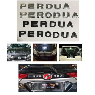 Perodua ARUZ ALZA AXIA BEZZA MYVI HURUF PERODUA PERDUA HITAM รุ่นขั้นสูง